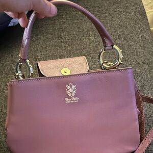 Vera Pelle Dusty Pink Leather Shoulder Bag